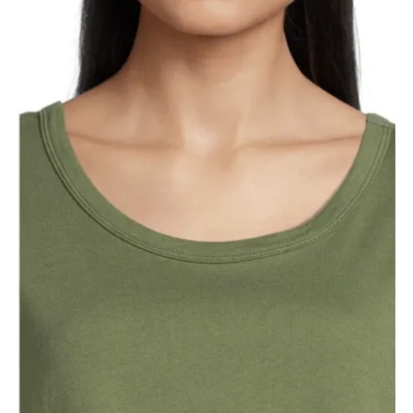 Time and Tru Knit Tiered Dress Green Chili Size XXXL NEW - Picture 7 of 8